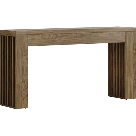 CHICFURN Tavolo consolle 150 cm in MDF marrone stile farmhouse per ingresso e soggiorno (1/5)