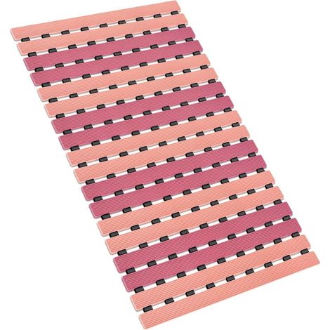 Tapis de bain écologique à drainage rapide et antidérapant pour salle de bain et cuisine, avec ventouses TPE robustes, 40 x 63 cm (rose dégradé) (1/5)