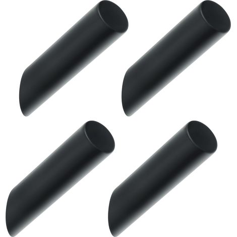 8cm 304 Edelstahl Garderobenhaken, 4 Stück Kleiderhaken zum Bohren mit Verdeckten Schrauben für Garderobe Küche Badezimmer Schlafzimmer, Schwarz (1/5)