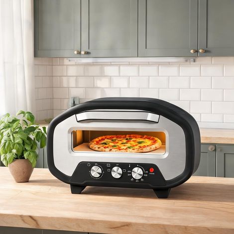 Four à pizza d'intérieur 2200 W 430°C avec pierre céramique 30,5 (1/5)