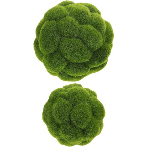 2 Pièces Boules de Mousse Artificielles Réalistes Décorations Durables pour Mariage Jardin et Intérieur Faciles à Entretenir Aspect Naturel et Polyvalent (1/5)
