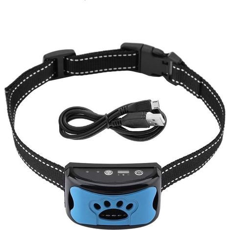 Collare antiabbaio, collare senza abbaio, dispositivo antiabbaio, collare per addestramento cani di piccola, media e grande taglia, regolabile, ricaricabile tramite USB. (1/5)