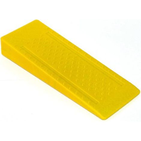 Cuña de tala de árboles baja reforzada 17x2,5cm amarilla resistente