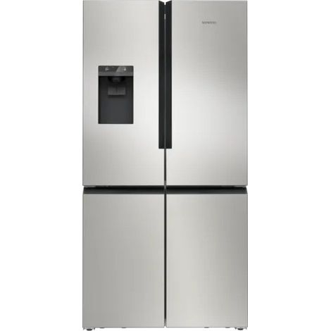 Siemens KF96DPPEA. Posizionamento dell'apparecchio: Libera installazione, Design del prodotto: Porta francese, Colore del prodotto: Acciaio inox. Capacità netta totale: 574 L, Classe climatica: SN-... (1/5)