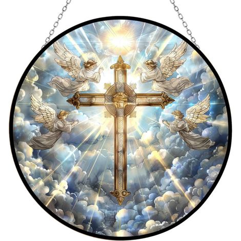 Attrape-soleil vitrail 15 cm – Idée cadeau pour famille (1/3)