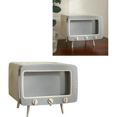 Boîte TV Porte-Documents (PP, Blanc, Organisateur Multifonction) Boîte à Mouchoirs Décorative Pour Maison Bureau Salle de Bain (1/5)