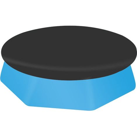 Bache Piscine Ronde pour Piscine Ronde 366 cm, Couverture de Piscine, Matériau Amélioré, Plus épais et Durable, Résistant à la Poussière et aux Feuilles, Facile à Installer, noir (366cm) (1/4)