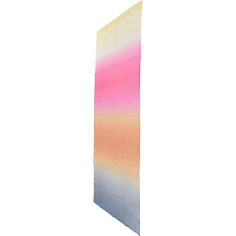 Voilage en gaze dégradée 1 x 2,7 m, rideaux modernes en tulle transparent pour chambre ou salle de jeux, gris clair (1/5)