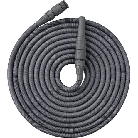 Tuyau d'Arrosage Jardibric Extensible et Rétractable 10 à 30m avec Raccord et Lance d'Arrosage