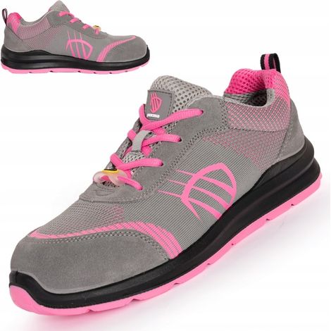 Scarpe da lavoro da donna LEGGERE con puntale protettivo, scarpe sportive PROTETTIVE per la salute e la sicurezza sul lavoro, taglia 38
