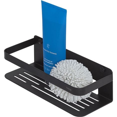 Étagère de Douche, Étagère panier de Bain, Noir, 24 x 7 x 10,6 cm (1/5)
