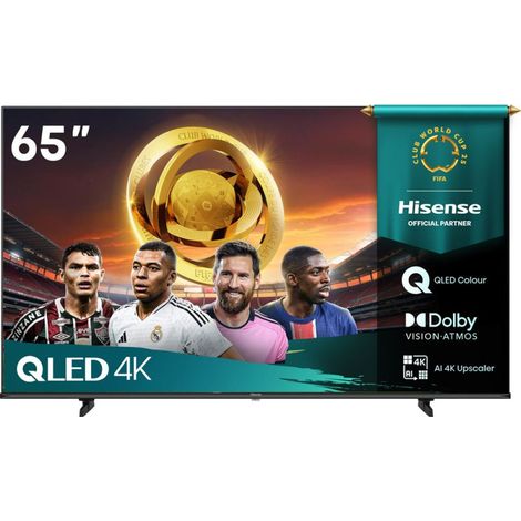 Hisense 65E7Q – Smart TV QLED de 65 pulgadas, Dolby Vision, Dolby Atmos, Modo Juego Plus, VR 60 Hz, 120 FPS, Modo Deportes, Ai S