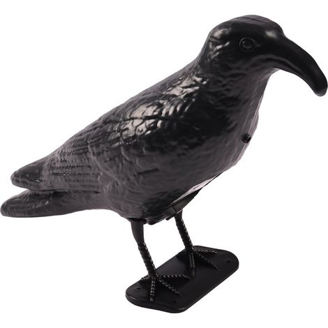 Taubenschreck Rabe mit Sensor Krähe Vogelabwehr Taubenabwehr Vogelscheuche Vogel