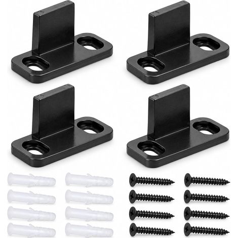 4 Pièces Guide Porte Coulissante Sol pour Placard et Armoire (1/5)