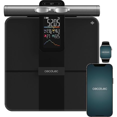 Cecotec Balance de Salle de Bain Intelligent avec App Surface Precision HealthySmart Pro. Technologie BIA, 25 Paramètres