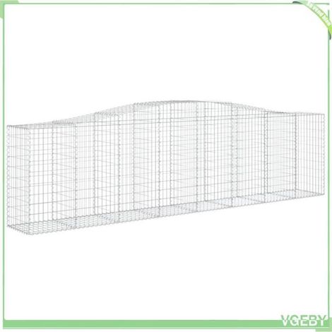 Panier de gabions arqué - FAFEICY - Mod. 153415 - 400×50×100/120 cm - Fer galvanisé - Fil 3,5 mm (1/4)