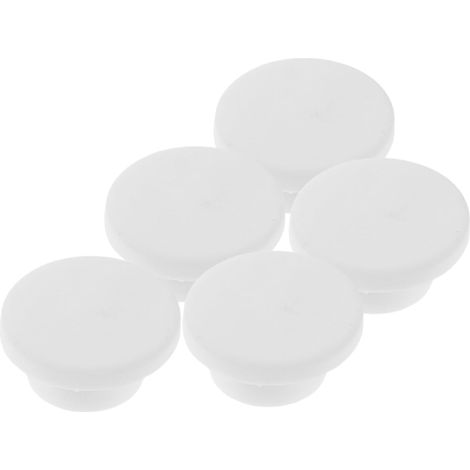 5 bouchons trop-plein silicone pour lavabo et remplacement (1/5)