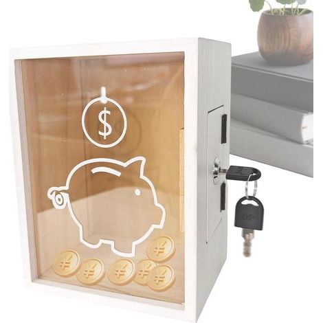 transparente pour , grande capacité pour espèces, pour filles, adultes, maison, chambre, bureau, anniversaire, fête (1/5)