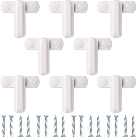 bloqueadores de seguridad para ventanas y puertas de UPVC/PVC, fabricados en aleación de zinc resistente (8 unidades). Bloqueadores de seguridad adicionales para ventanas y puertas de UPVC/PVC, ideale (1/4)
