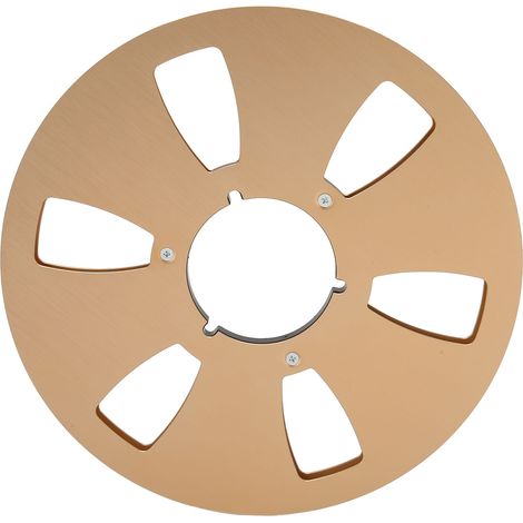 Universelle 1/4"-10-Zoll-Bandspule aus Aluminiumlegierung, 6 Löcher, für Bandmaschinen, goldfarben (1/5)