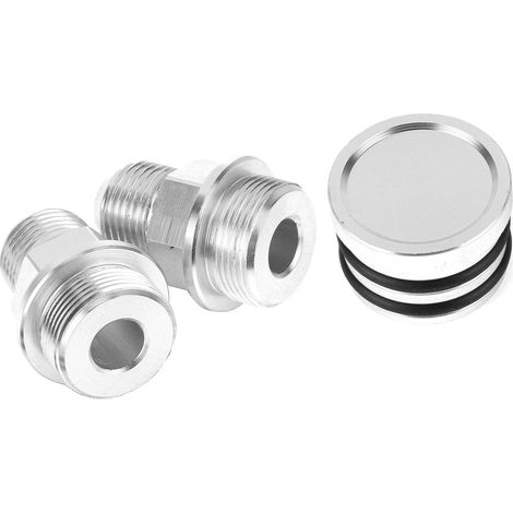 Bouchon adaptateur raccord M28 vers 10AN pour évent de culasse arrière, accessoire compatible Honda B16 B18C, couleur argent (1/5)