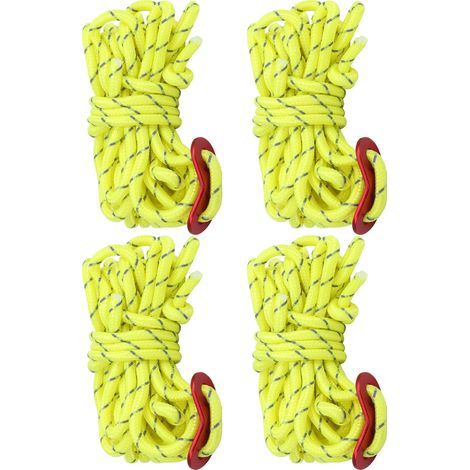 Lot de 4 cordes réfléchissantes coupe-vent de 4 mm pour le camping et les tentes. Accessoires pour auvent et tentes. (1/5)