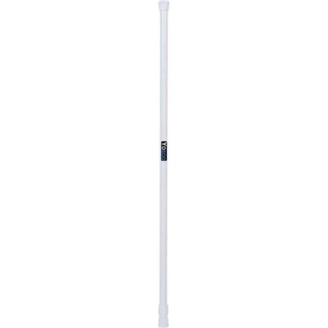 pair HOP- Tringle à rideau Extensible à ressort télescopique sans Perçage 55-90 cm Blanc (1/4)