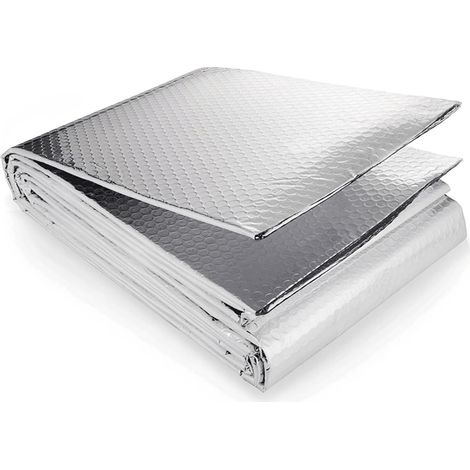 Reflecteur de Chaleur pour Radiateur, 40cm x 5m Isolant Thermique en Film Aluminisé a Bulles Double Face, 3-4mm Réfléchissant Isolant Thermique Mur pour Isolation du Toit, Sol, Plafond (1/5)