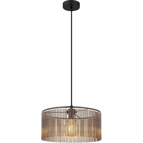 Globo - lámpara colgante - LEEDS - negro - metal - Ø 35cm - E27 -