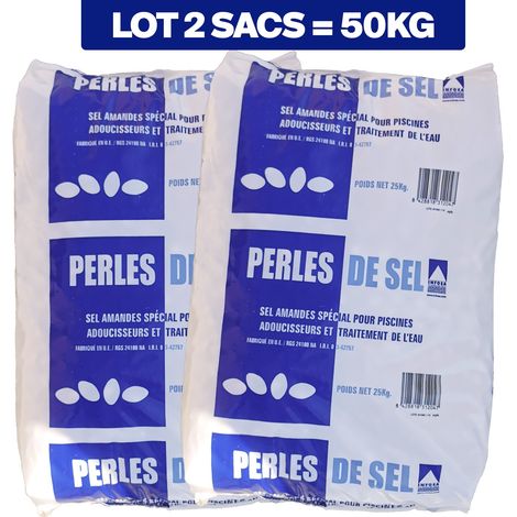 2 Bolsas de 25Kg de pastillas de sal para ablandar el agua