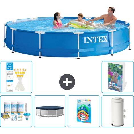 Frame Pool Rund - 366x76 cm - 7-teilig S26