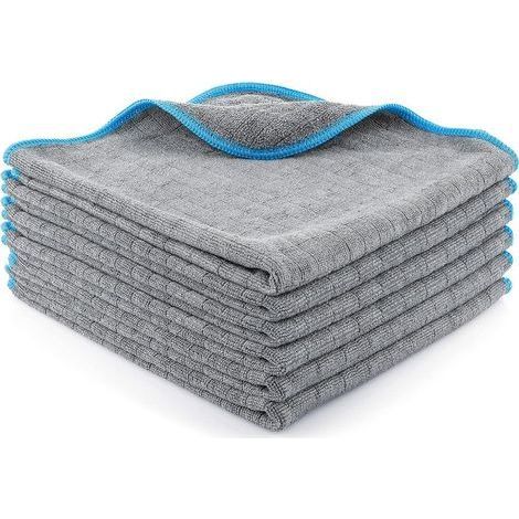 TAISHENGDA-6X Chiffons en Microfibres 380 GSM - Ultra Absorbants, Doux et Délicats - Chiffons en Microfibres Non Pelucheux - Chiffon Polissage, Chiffon Microfibre Voiture Professionnel – 40x40cm (1/5)