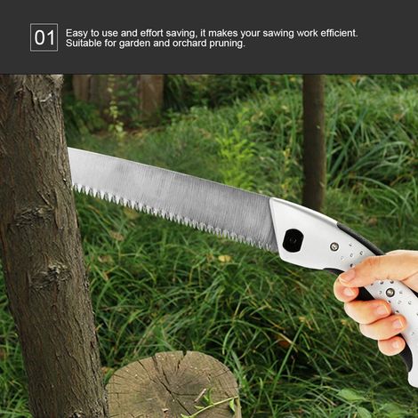270 mm Praktische tragbare Handsäge für Landschaftsbau, Gartenarbeit, Obstbaumschnitt und Schneidearbeiten (1/5)