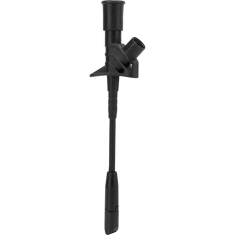 Test Crochet Multimètre Mini Pince Grabber Sonde Acier Inoxydable pour Réparation Auto Douille 4mm J.30019 Noir (1/5)