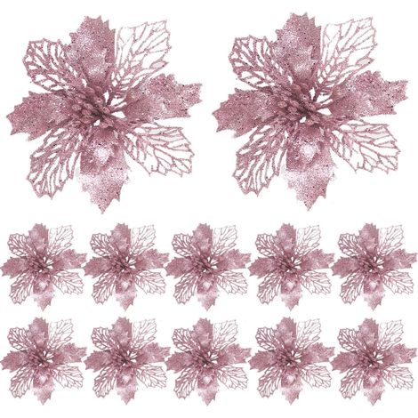 12 pièces décorations de Noël une pièce décorations de Noël au safran (Rose) (1/2)