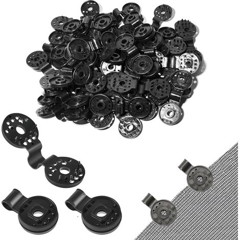 50 Pieces Clips de Fixation pour Bache,Clips pour Toile D'ombrage, Clips Fixation Brise Vue, Clip Spécial avec Œillet Clips en Plastique de Tissu d'Ombre pour Toile e Clôture (1/5)