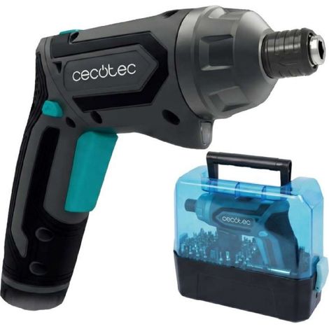 Cecotec Tournevis sans fil compact PowerGyro 4000 Clear. 4 V 1 500 mAh, convertible 2-en-1, 200 tr/min, couple 6 Nm (6+1).