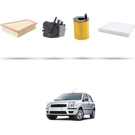 Kit tagliando 4 filtri compatibile con Ford Fusion 1.6 Tdci 66kw dal 2004 (1/5)