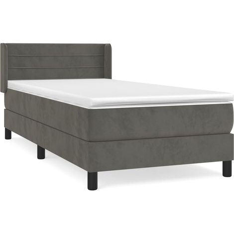 Maison Exclusive - Boxspringbett mit Matratze Dunkelgrau 90x190 c