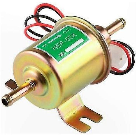 Pompe à carburant électrique 12V basse pression HEP-02A, universelle pour moteurs diesel et essence, compatible voitures et motos, remplacement fiable pour systèmes à carburateur. (1/5)