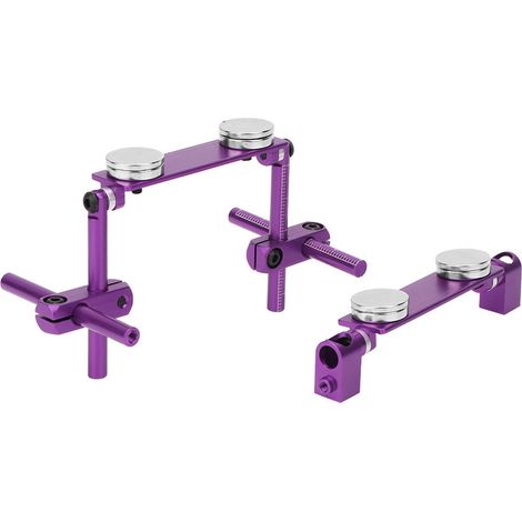Support de carrosserie magnétique en aluminium furtif pour voiture de course RC 1/10 HSP (Violet) (1/5)