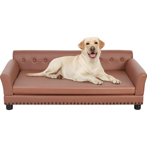 BingoPaw Pet Sofa Chair Bed PU Leather Indoor Dog Cat Puppy Cushion Couch Lounger, Extra Large 120 x 78 x 40cm (1/5)
