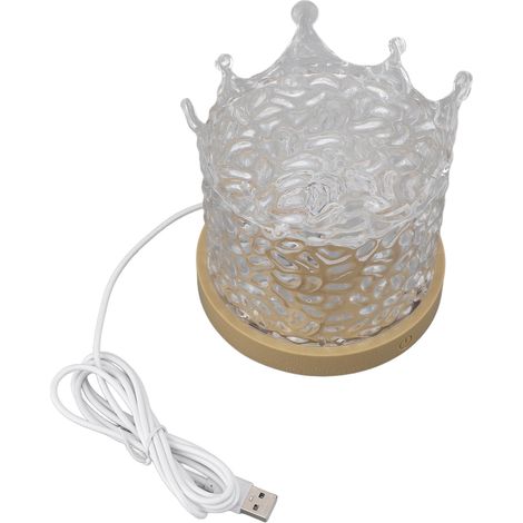 Rotierendes LED-Nachtlicht mit Wasserwelleneffekt, 3 Farbtemperaturen, stufenloses Dimmen, USB-Anschluss, Acrylglas, beruhigendes Design fürs Schlafzimmer (1/5)