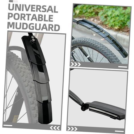 Fahrradschutzbleche, einziehbares Fahrradschutzblechset, Vorder- und Hinterradschutzbleche für Mountainbikes, tragbare und verstellbare Schutzbleche für Mountainbikes. (1/5)