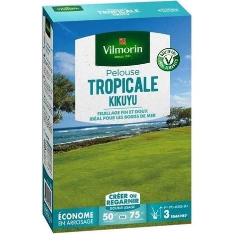 VILMORIN Semillas de césped borde de mar Las Tropicales Kikuyu - 500 g