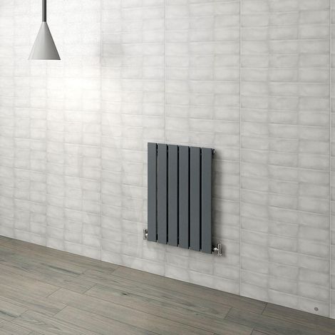 Flat Panel Radiator 600x408mm Anthracite Single Horizontal Modern Central Heating Radiators