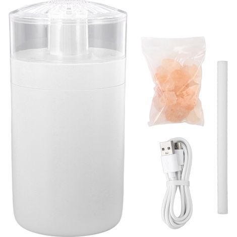 Humidificateur portable USB 250 ml roche cristal blanc pour voiture bureau chambre salon (1/5)