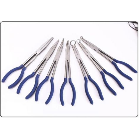 Pince plate longue portée 280mm 1 pièce bleu