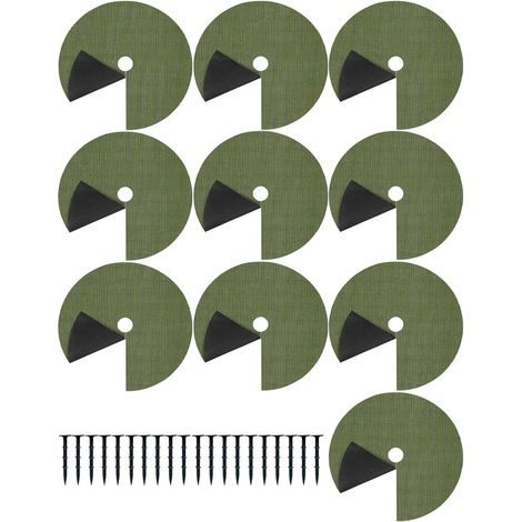 Baumring-Mulch, Pflanzen-Mulch-Ringabdeckung mit Bodennägeln, Pflanzenwurzelabdeckung, Barriere, für Landschaft, Hof, Außenbereich, Rasen, Blumenbeet, Bauernhof, Hinterhof (1/5)