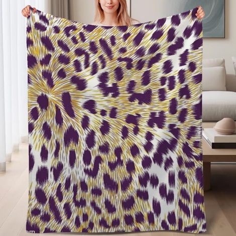 Couverture de lit en polaire, jeté doux et chaud pour le printemps, légère et luxueuse en microfibre de polyester, décoration intérieure, ajout élégant à la décoration intérieure, cadeau pour hommes e (1/4)